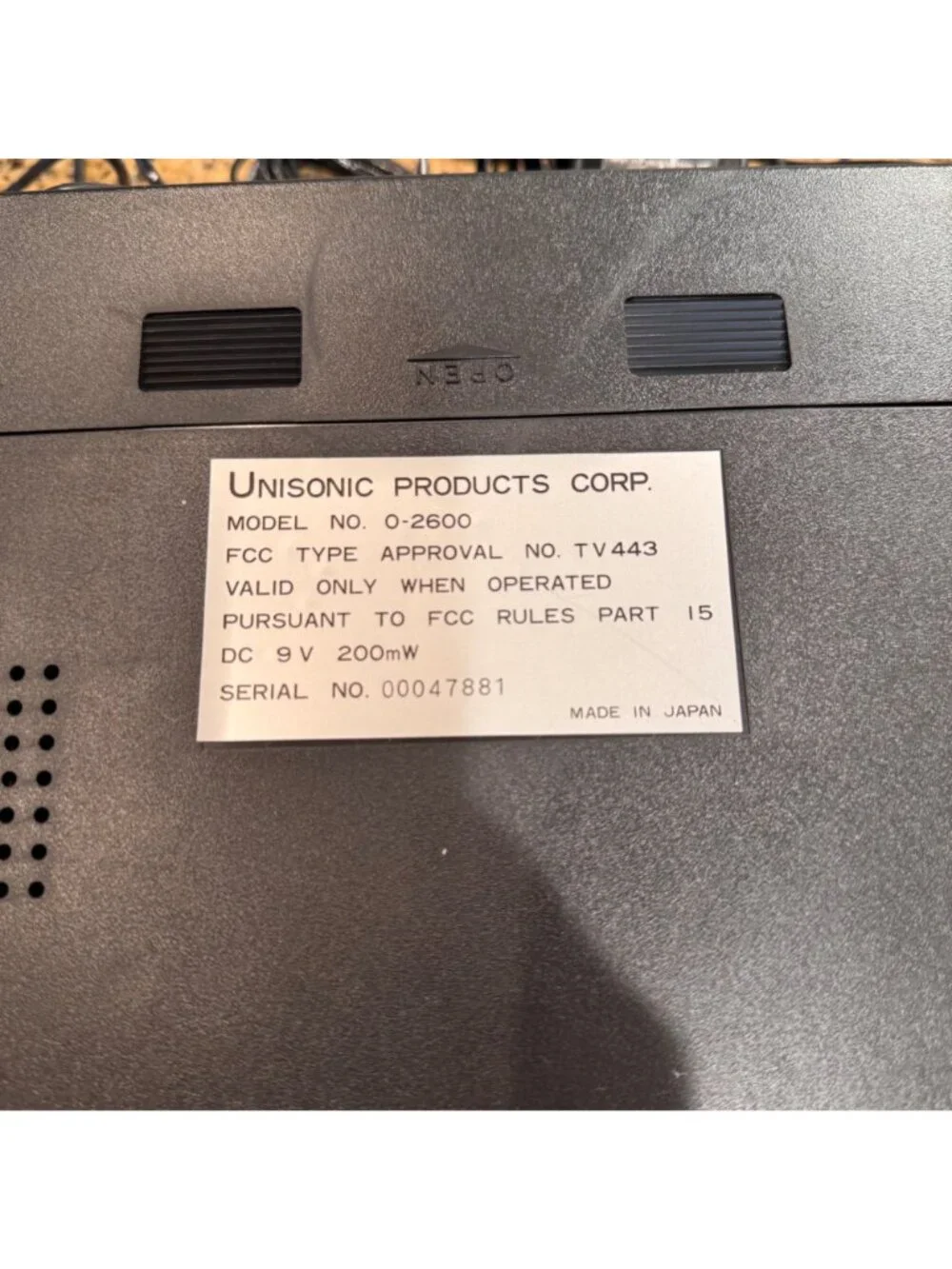 Unisonic Olympian 2600 Deluxe Video Game Console 2 Controllers 1978 Untested Jap